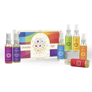 7 Chakra Natural Mist Gift Set by Aromafume | 7x 50ml/1.7 fl oz | Aromatherapy Sprays for Meditation, Chakra Balance | Yoga & Reiki Gifts | Essential Oil Spray Set for Solar Plexus, Root Chakra & more