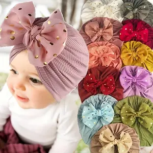 11-Piece Pink Baby Girl Caps Set - Newborn Toddler Disc Flower Hats, Kids Knot Turban Headband Caps, Pink Hats