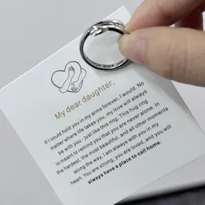 Hug Ring For My Daughter - A Symbol of Love and Protection Christmas gifts Personalized Jewelry Trendy Jewellery Accessories