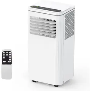 10,000 BTU Portable Air Conditioner – 3-in-1 AC with Remote, Fan & Dehumidifier, Ultra-Quiet 50dB, LED Display, 24H Timer, Cools Up to 450 Sq.Ft, Complete Window Vent Kit – Home, Bedroom, Office, Dorm
