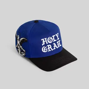 Field Grade Holy Grail Game Royal Blue Trucker | trucker hat | mesh back | adjustable snapback | blue hat | embroidered logo | unisex | casual wear | streetwear | dad hat | sports cap | graphic design | Trendy Hat 2026 | Streetwear Headwear | Fashion Cap