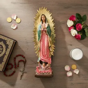 Virgen de Guadalupe 36 Inch Statue Decor for Home - Durable Religious Decor with Vibrant Paint and Detailed Artwork - Decorative