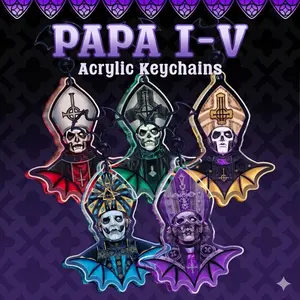 FULL RESTOCK | Satanic Pope Acrylic Keychains