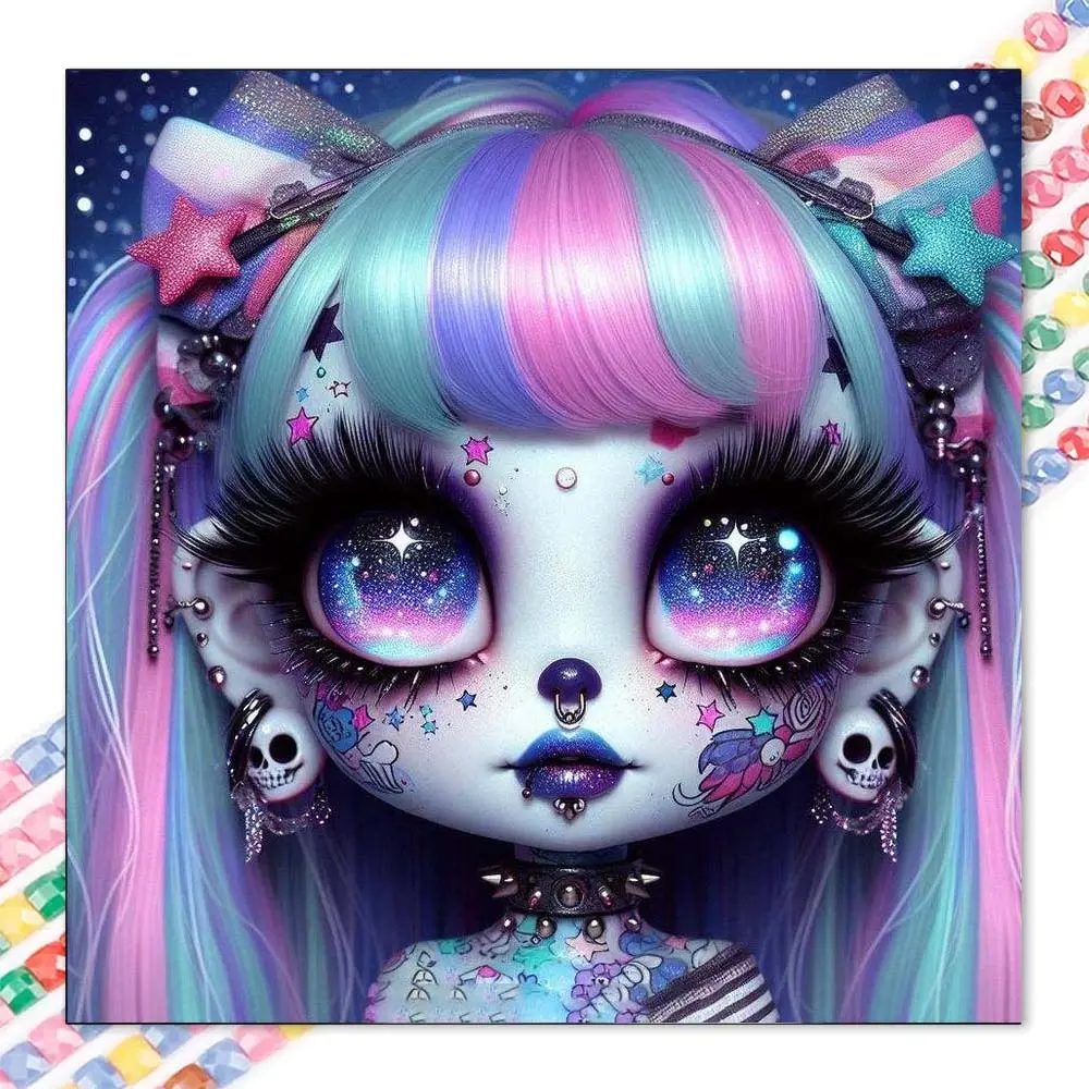 1 DIY diamond painting kit, 5D diamond art set, Handicraft, DIY decoration, colorful hair accessories, diamond painting set with full round diamonds, mosaic, Galaxy, diamond art, DIY art home decoration, suitable for Christmas.