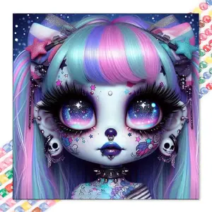 1 DIY diamond painting kit, 5D diamond art set, Handicraft, DIY decoration, colorful hair accessories, diamond painting set with full round diamonds, mosaic, Galaxy, diamond art, DIY art home decoration, suitable for Christmas.