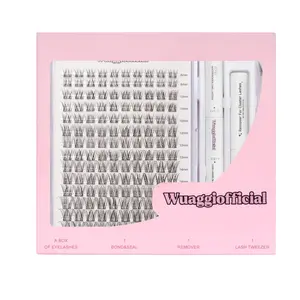 Wuaggi Official DIY SUTIL Cluster Lash Kit Lightweight Synthetic Lash Clusters for Natural Glam Looks Beginner Friendly Makeup Tool