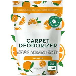 | Carpet Deodorizer & Freshener  | 31 oz Pet Odor Eliminator for  Odor & Pet  | Fresh  Sweet Orange Scent | Safe for Homes with Pets