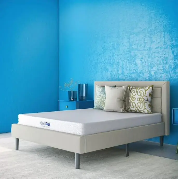 Cool Gel 6" Twin Medium Tight Top Gel Memory Foam Mattress, White