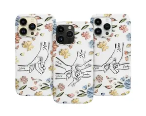 You Hold Our Hands, Also Our Hearts, Family Personalized Custom 3D Inflated Effect Printed Phone Case, Gift For Nana, Mom, Mother's Day Gift