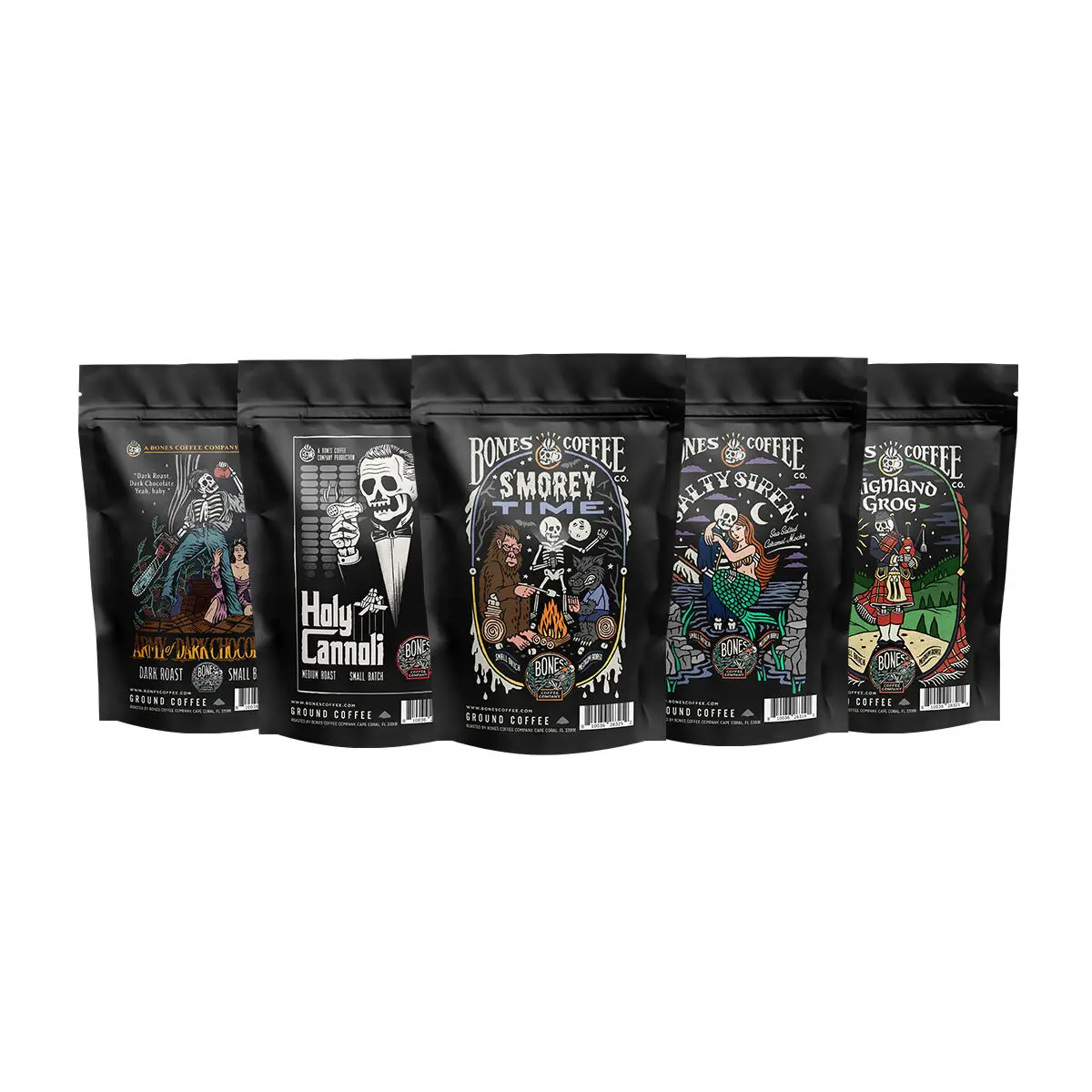 Bones Coffee Company Favorite Flavors Sample Pack Beverage Bean Beverage Bean