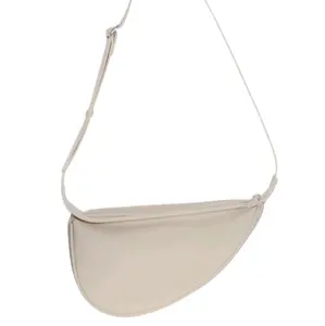 Slouchy Banana Shoulder Bag In Black and Neutral