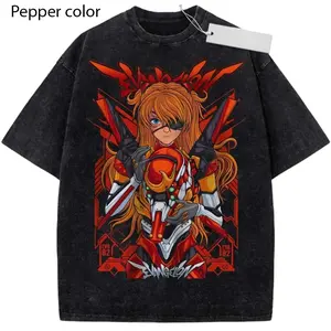 Asuka Langley Neon Genesis Evangelion Shirt, EVA 02 Graphic Tee, Retro Anime T-shirt, Japanese Anime Fan Gift, Manga Shirt for Her, EVA Unit 02 Tee
