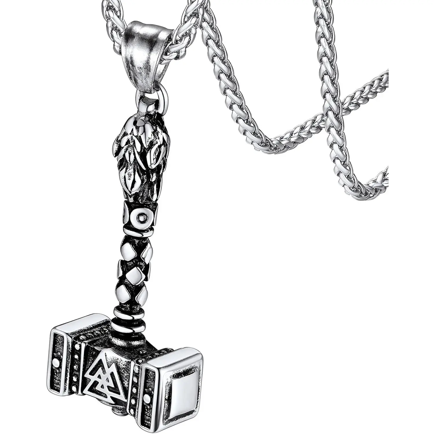 06. Thor Hammer Valknut-Silver