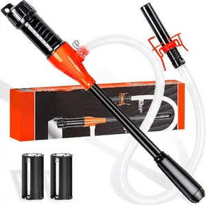 Portable Transfer Pump Battery Operated Electric Siphon Pump for Gas, Fuel, Diesel Transfer 2.6 GPM Flow Oil Extractor -Easy to Use Hand Fuel Pump, Multi-Use Siphon Fuel Transfer Pump