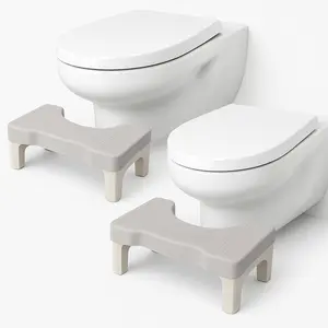 7 Inch Toilet Stool for Adults, Squat Potty Stool for Better Bowel Movement, Non-Slip Bathroom Footrest