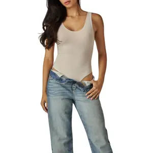 Double Layer Collection - Bodysuit Women's Fashion Top Fitted Elegance Piece Minimalist Sleeveless