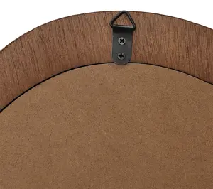 LuxenHome Brown Frame Irregular 29.5" H x 23.25" W Wall Mirror