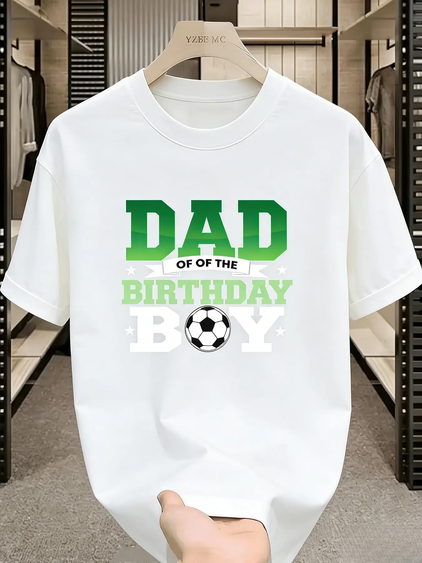 1PC Men's Summer T-Shirt, Casual Fitted Football Print, Soft Stretch Fabric, Round Neck Short Sleeve, All Seasons, Perfect Gift