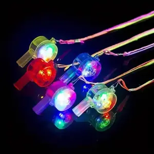Random Color Light Up Whistle, 10pcs/set Glow in The Dark Mini Whistle, Party Decoration Supplies for Birthday Wedding Festival, Lightweight