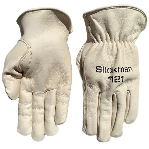 Slickman 1121 Driver Leather Work Glove for Men - Durable Kevlar Stitching & High-Quality Leather for Heavy Industrial Use