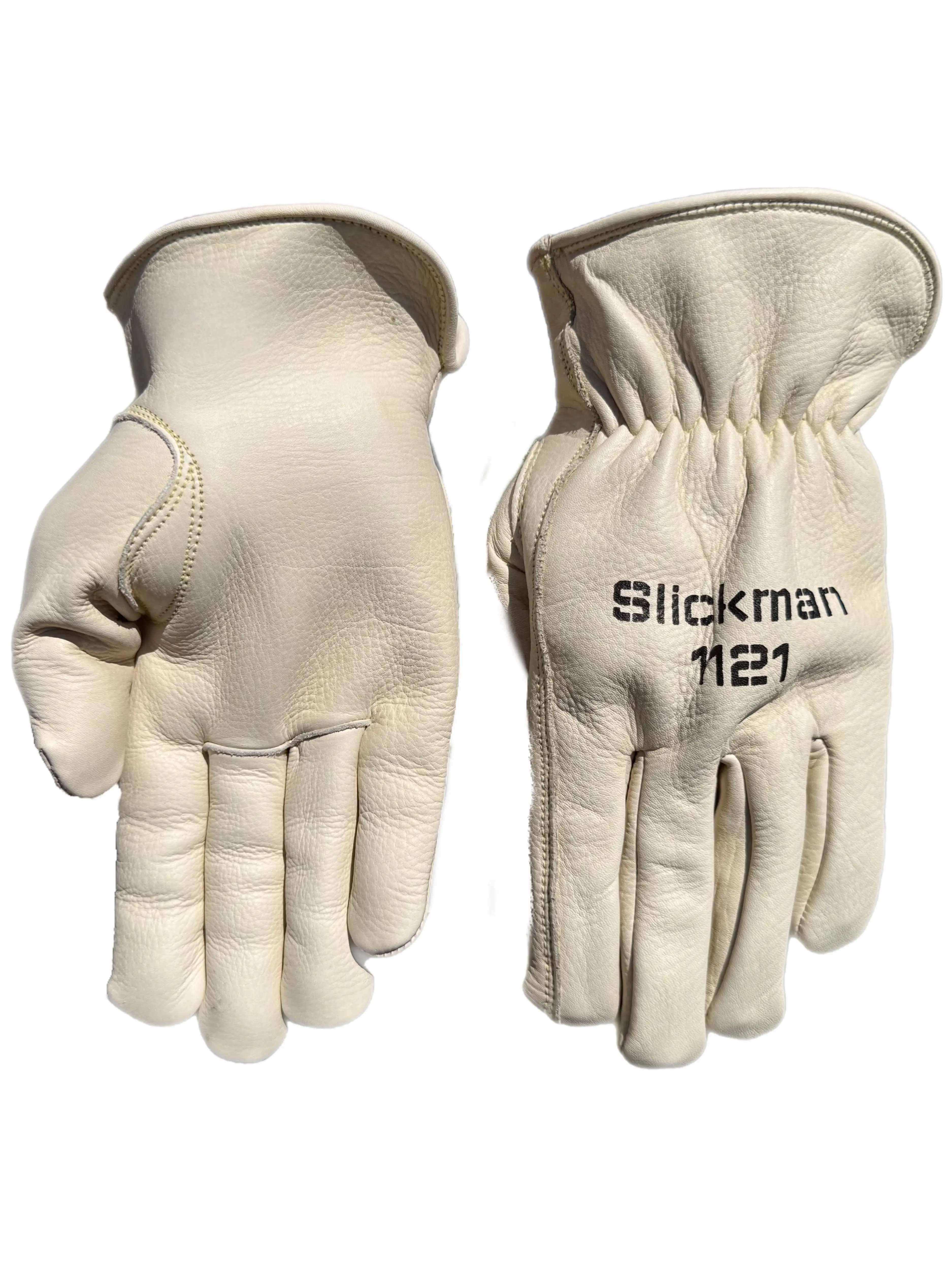 Slickman 1121 Driver Leather Work Glove for Men - Durable Kevlar Stitching & High-Quality Leather for Heavy Industrial Use