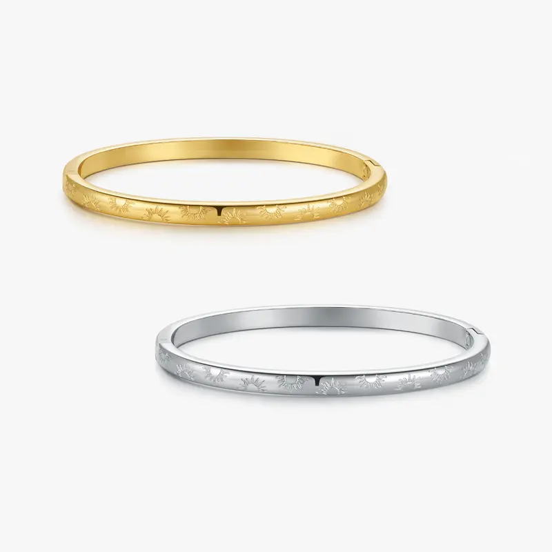 Sunlight Stacker Cuff Bangle Bracelet