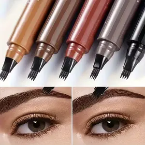 4 Micro-Sculpted Eyebrow Pencils, waterproof, long-lasting, and sweat-resistant, delivering a natural hair-like eyebrow makeup effect