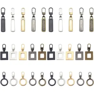 30 count Zipper Pull Replacement,3 Styles Zipper Pullers Detachable Zip Pull Tab Repair Metal Zippers Handle,Decorative Zippers Pulls,Zipper  Handle Mend Repair Kit for Jacket Purse Backpack Handbags
