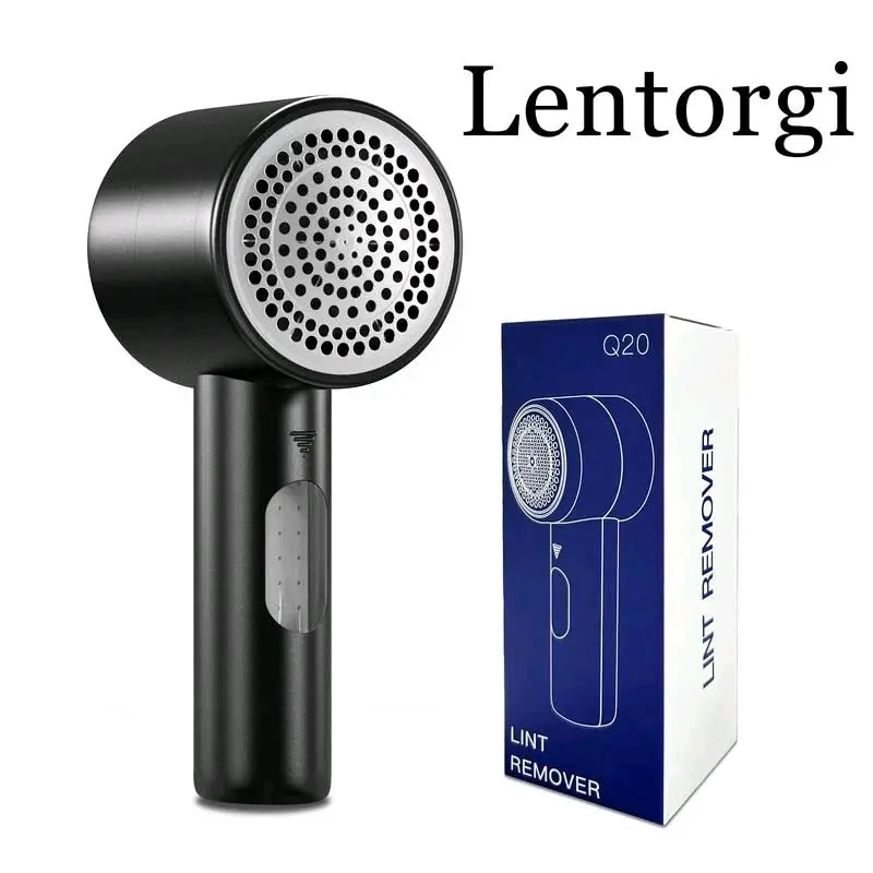 Lentorgi Q20 Fabric Shaver Electric Lint Remover with Digital LED Display 2600mAh Battery 3-Speed Settings for Clothing Sweater Sheets Couch Blanket Home Use Durable Appliance
