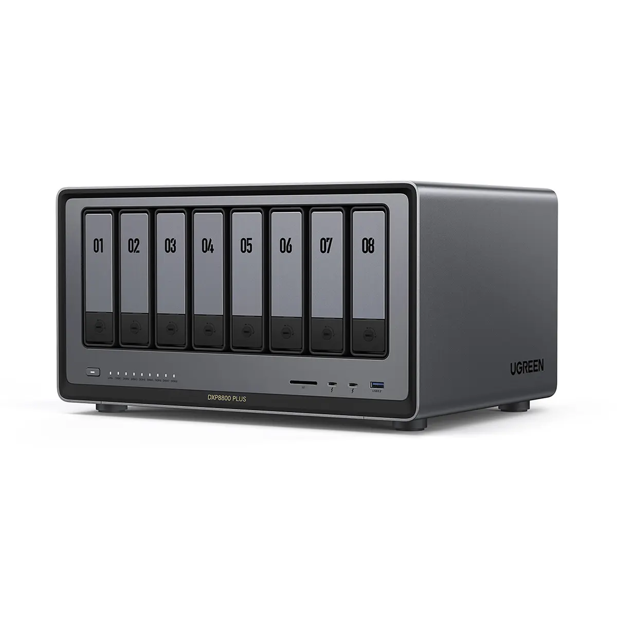 UGREEN NASync DXP8800 Plus 8-Bay Diskless Network Attached Storage (NAS) Enclosure, High-Capacity Data Storage, Default Spec