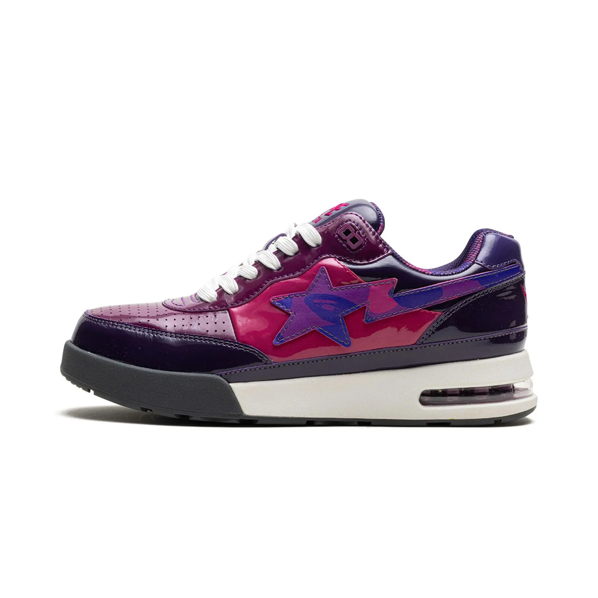 [1I80191003-PUR] Mens A Bathing Ape Bape Road Sta 'Patent Leather Purple (2022)'
