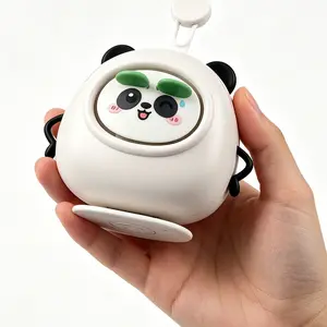 Green Panda Neck Hanging Fan, Ultra-Light Hands-Free Cooler, Comfortable Wearable Fan for All-Day Commutes, Errands & City Trips