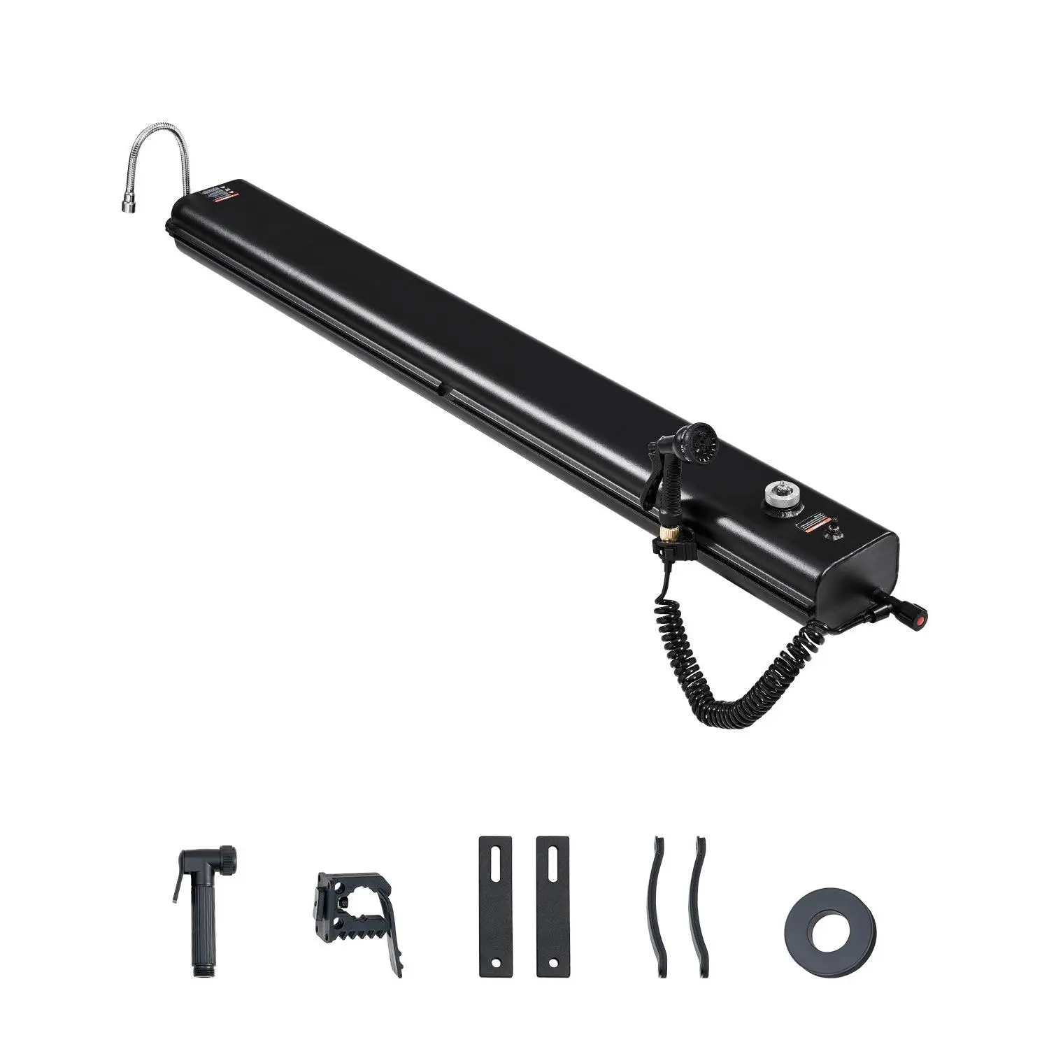 【ToolUpgrade】VEVOR 8 Gal Aluminum Alloy Rectangular Outdoor High-Capacity Roof Rack Water Tank, 2 Splash-Guard Panels, Multi-Dispense Compatibility, T-Slot, Pressurization Port, Fits Trunks, Roll Bars, Crossbars