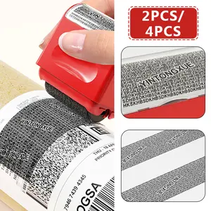 4/2 PACK Privacy Protection Security Roller Stamp Address & Billing Info Blocker Home & Office Mailing Essentials 30m Long Lasting Roll