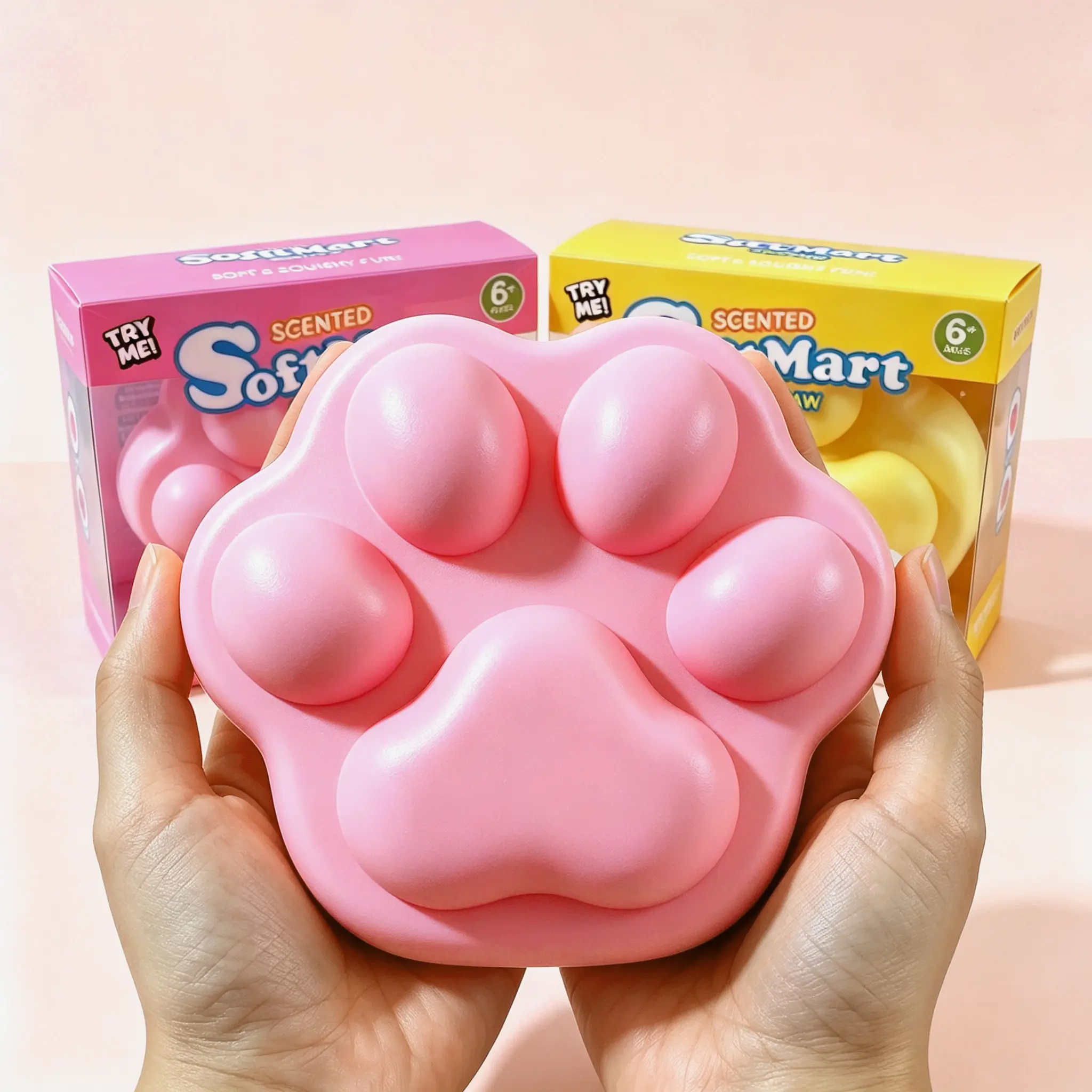 [Giant Cat Paw Squishy] Jumbo Large TPR Slow Rising Stress Relief Fidget Toy for Kids & Adults