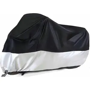 Motorcycle Covers Outdoor Waterproof Motorbike Covers with Lock-Holes & Storage Bag, Fits up to 96.5" Motorcycles