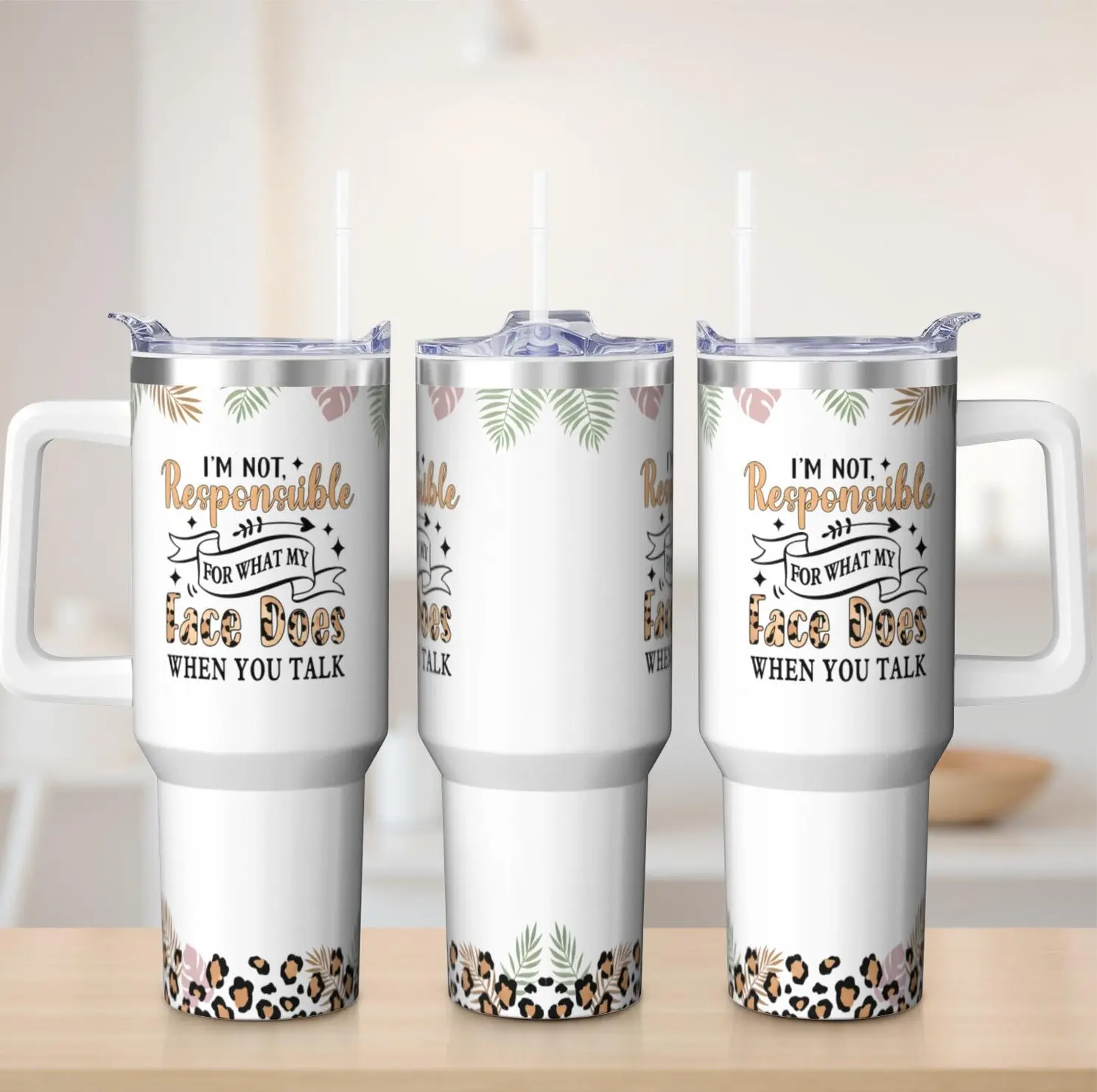 1pc The Second Generation 40Oz Ice Cup, Suitable for Beverages, a Gift for Men, Perfect for Valentine'S Day, Featuring a Handle And Straw, Made of 304 Stainless Steel, Large Capacity for Travel, Designed for Takeaway
