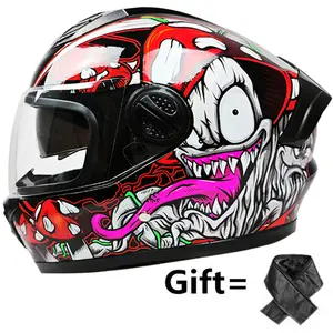 ZXC Dual-Lens Electric Vehicle Full-Face Helmet For Men And Women, Suitable For All Seasons