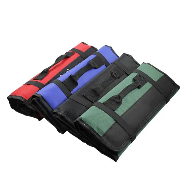 Heavy Duty Roll Up Tool Bag Organizer | Portable Multi-Pocket Oxford Cloth Hardware Pouch
