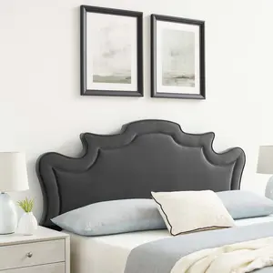 Modway Evangeline Performance Velvet King/California King Headboard in Charcoal