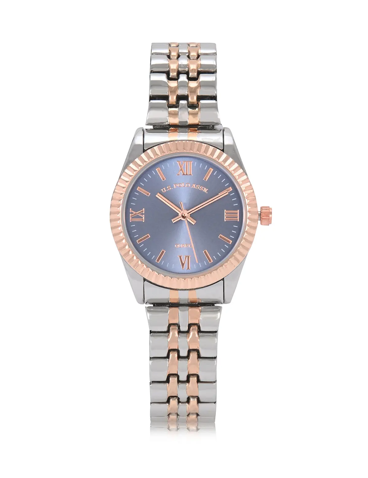 LADIES TWO TONE LINK ANALOG WATCH