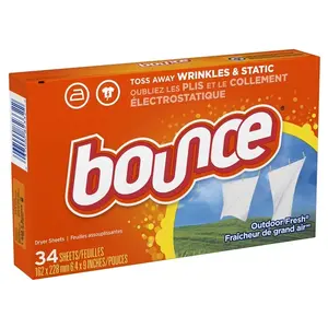 Bounce Dryer Sheets, Outdoor Fresh Scent, 34 Count Each (Pack of 3, Total 102 Sheets)
