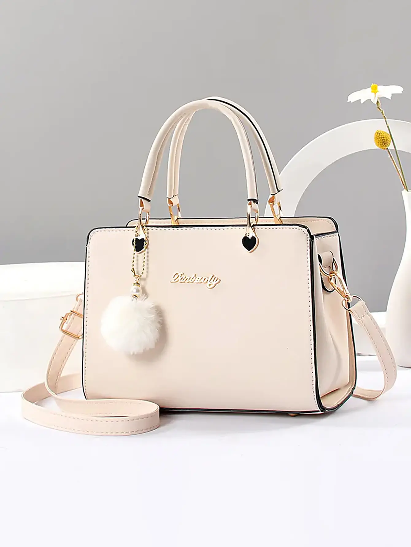 Women's Durable Fabric Handbag - 20cm Compact Shoulder Bag for Daily Use (Luggage & Bags Category)