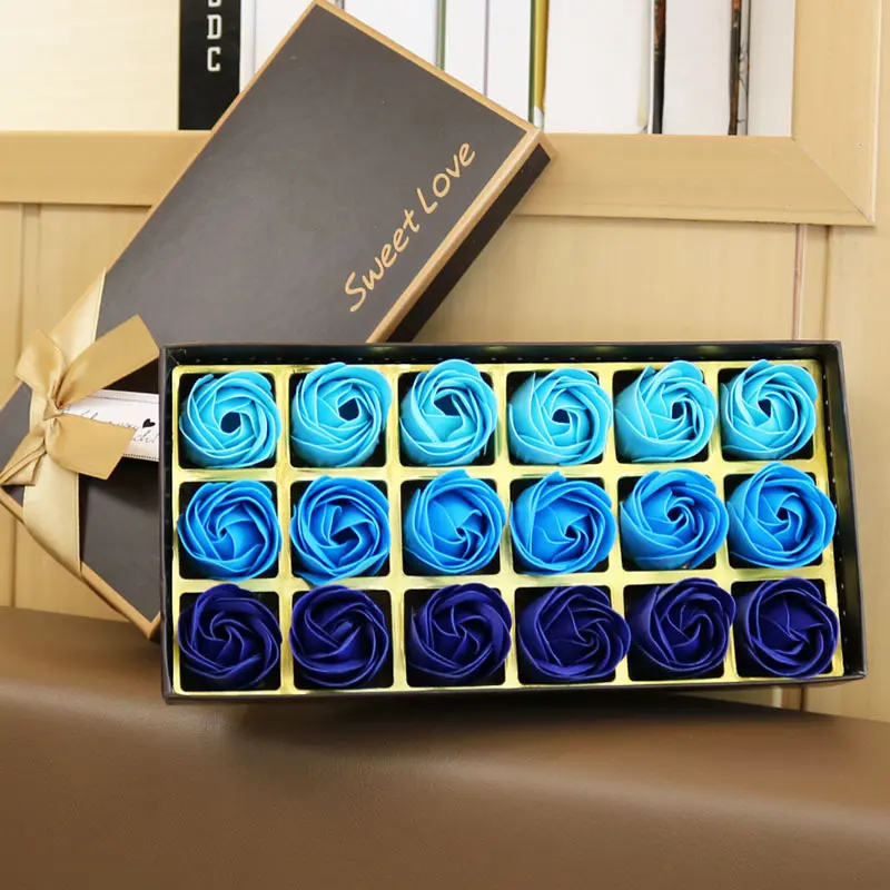 18-Piece Rose Soap Flower Gift Box, Soap Flowers, Romantic Gift for Valentine's Day & Women's Day