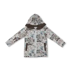 Kids Girl Camo Hoodies Jacket Pockets Hunting Clothing  Winter Coat GT1263