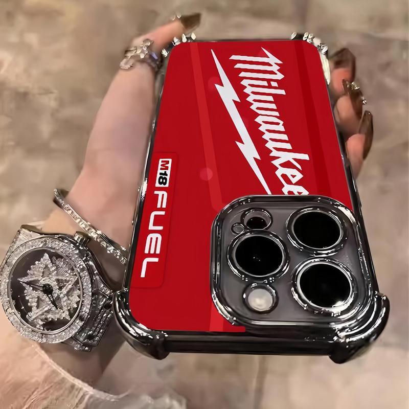 Milwaukee Phone Case C010 for iPhone 17/16/15/14/13/12/11 Xs Pro Max Plus - Anti-Drop, Shockproof, Transparent, Protective Screen Protector Protection Cover tough phone case accessory protection Casing Cellphone Smartphone