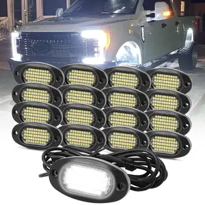 Sunpie 51 High Power Chips Rock Lights,6000K Pure White,IP67 Waterproof,3.5M Extension Wires,Plug And Play,High Adhesive Stickers,Fits Trucks Trailer SUV ATV UTV Christmas gift fathersdaygift