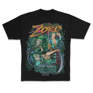 Roronoa Zoro Anime T-Shirt, One Piece Swordsman Graphic Tee, Manga Fan Shirt