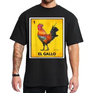 El Gallo Negro Chicano Clothing, Mexican Clothes, Lowrider Clothes, Oversized Graphic Tee Medium Heavy Sweatshirt Hoodie for Men & Women