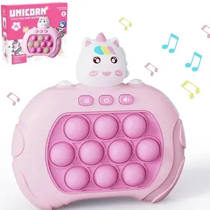 Unicorn Fast Speed Pushing Pop Game - Pink Light Up Fidget Toy for all ages